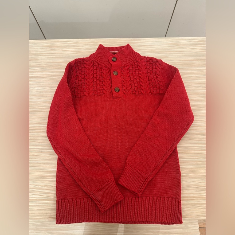 Red Boys Sweater with Buttons